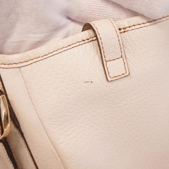 GUCCI Shoulder Bag Abby 130736 Leather Navy White Champagne Women's - Picture 9 of 10